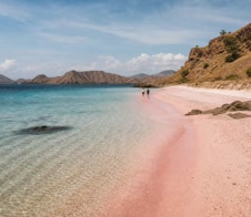 Pink Beach shoreline in Komodo National Park