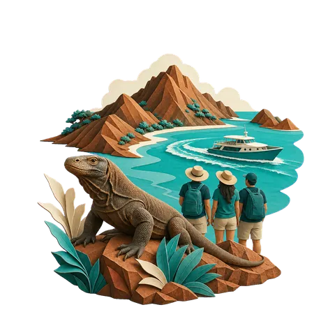 Ilustrasi Open Trip Komodo bersama Oceidon
