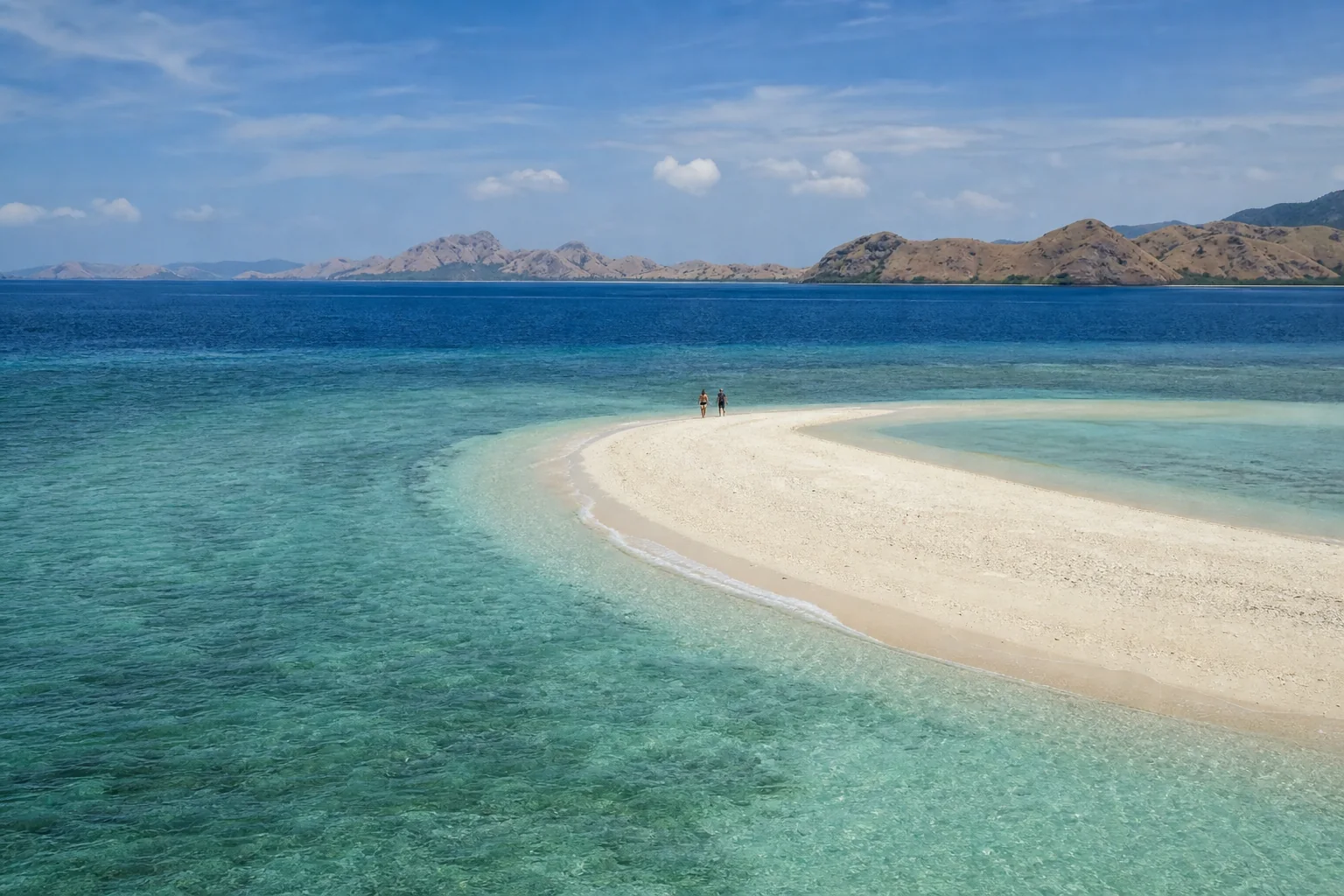 Taka Makassar sandbank and clear water