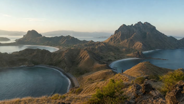 Padar Island at golden hour